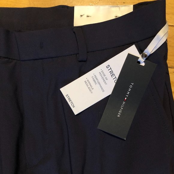 Brand New Tommy Hilfiger Men's Navy Dress Pants Trousers - Picture 7 of 10